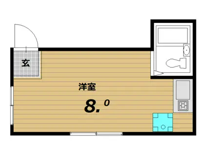 森本マンション(ワンルーム/3階)の間取り写真