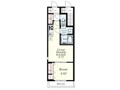 セレソ吉塚(1LDK/1階)の間取り写真