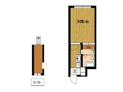 IST港陽(1K/2階)の間取り写真