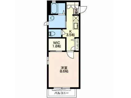 シャーメゾン ラフィネ(1K/1階)の間取り写真