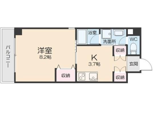 GRAND STAGE今池(1K/2階)の間取り写真