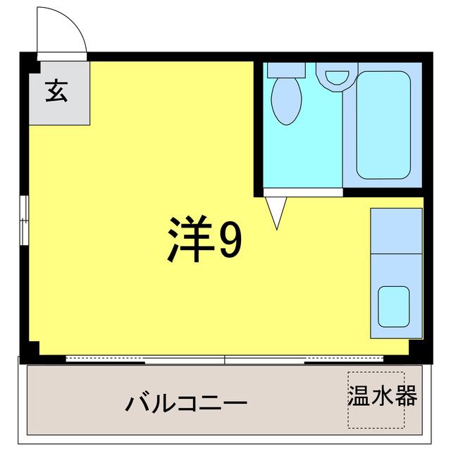 杉浦ビル(ワンルーム/3階)の間取り写真