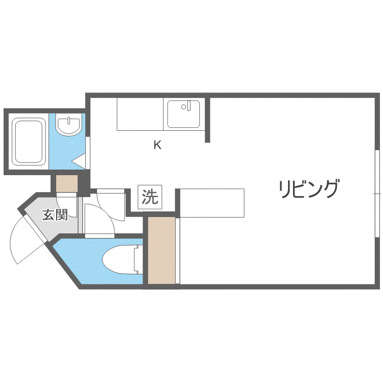 アルファアパル大倉(1K/4階)の間取り写真