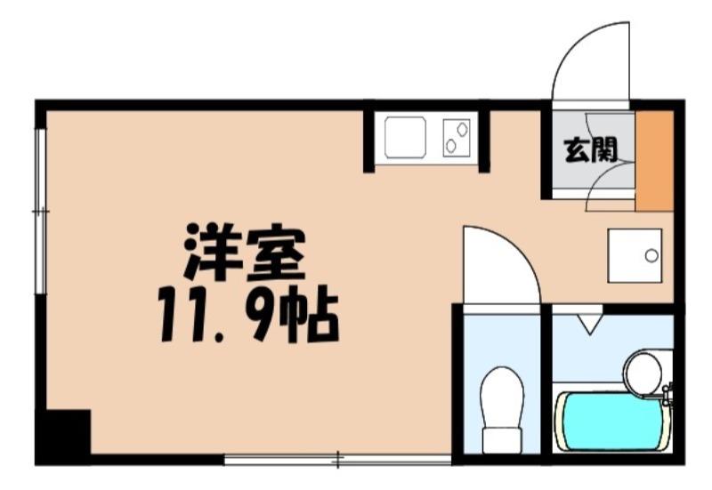 けやきヒルズ本町(ワンルーム/5階)の間取り写真