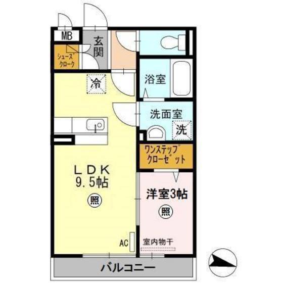 メゾンド・CHT(1LDK/3階)の間取り写真