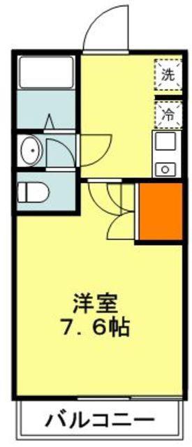 コート溝の口II(1K/1階)の間取り写真