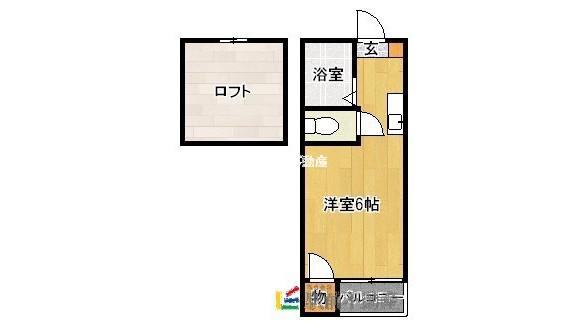 コスギV(1K/2階)の間取り写真