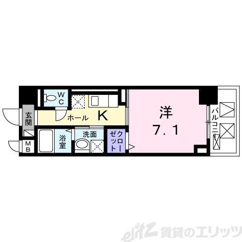 GARBO(1K/8階)の間取り写真