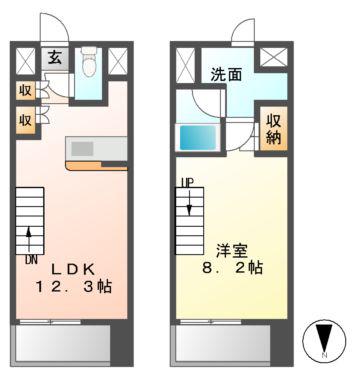 シエルブルー栄(1LDK/11階)の間取り写真