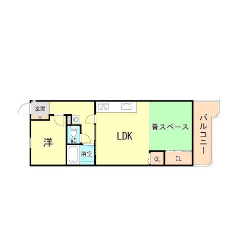 グレイスハイツ大谷(2LDK/3階)の間取り写真