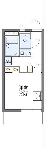 レオパレスシェル都II(1K/2階)の間取り写真