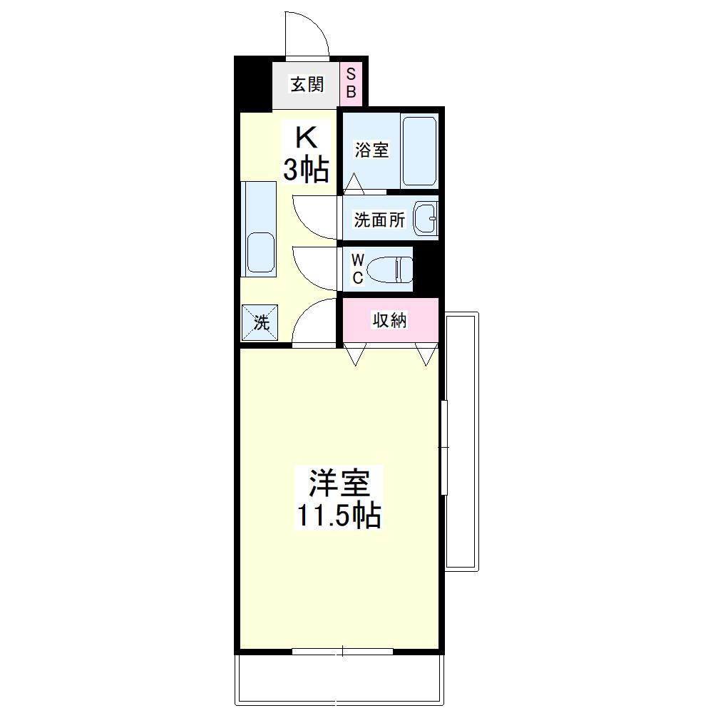 モンレーヴ葵東II(1K/5階)の間取り写真