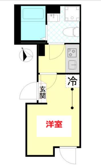 GRIP羽田(1K/1階)の間取り写真