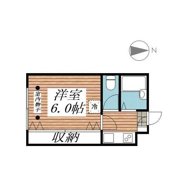 サンバレー梅ヶ丘(1K/2階)の間取り写真