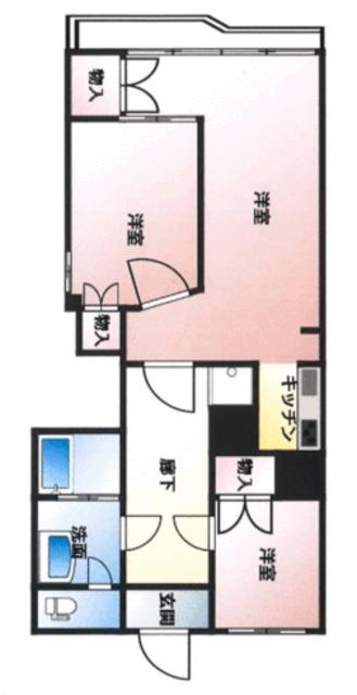 アトル真砂(2LDK/4階)の間取り写真