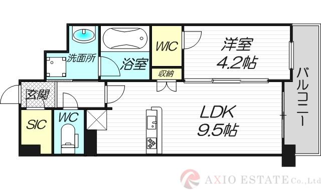 STANDZ新大阪(1LDK/3階)の間取り写真