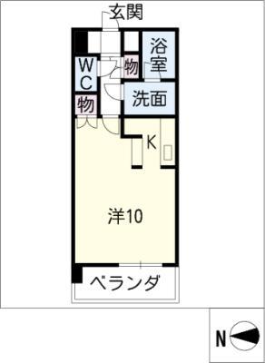 パセール青柳(ワンルーム/1階)の間取り写真