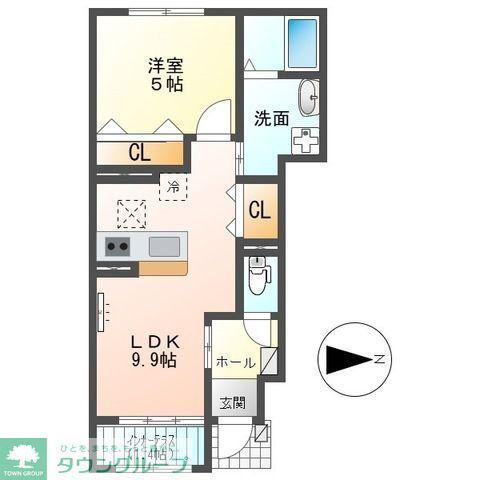 GRAN COSTA I(1LDK/1階)の間取り写真