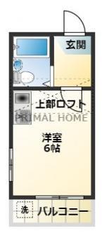 レオパレス大口(ワンルーム/1階)の間取り写真