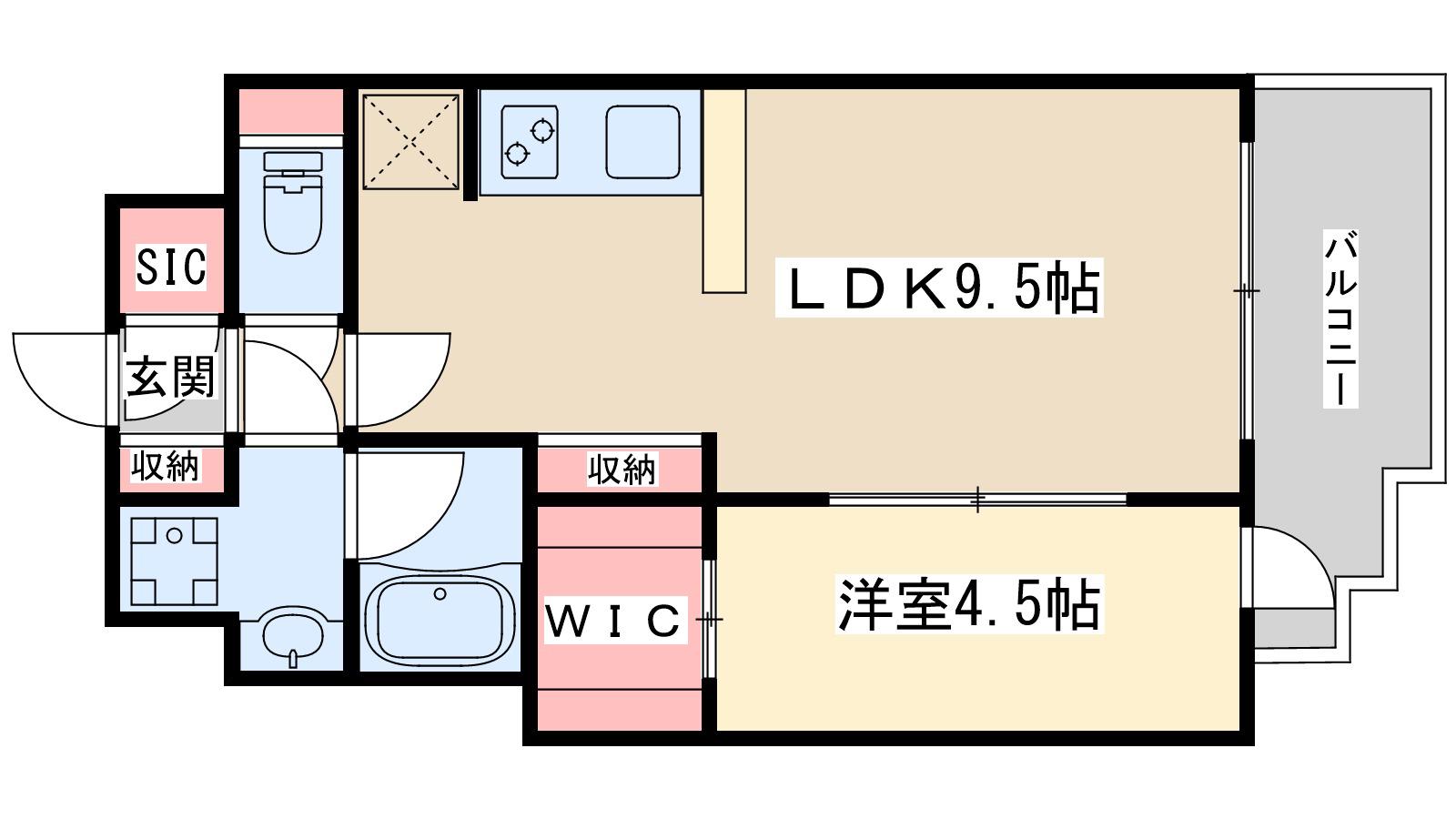 スプランディッド新大阪Ⅴ(1LDK/8階)の間取り写真