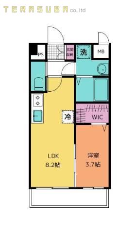 シェル新川(1LDK/7階)の間取り写真