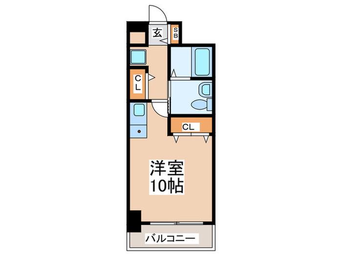 M.Sコート(ワンルーム/3階)の間取り写真