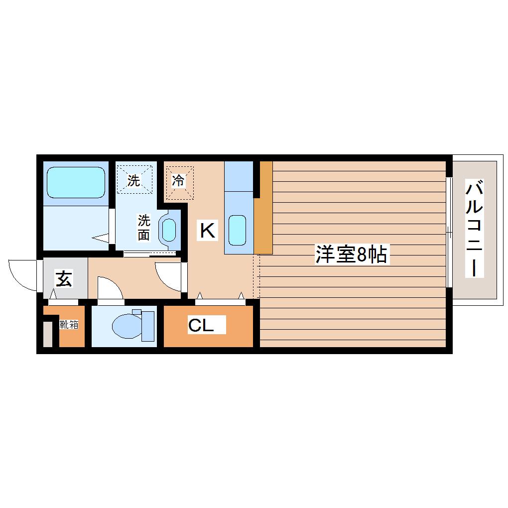コンフォート中野(1K/1階)の間取り写真