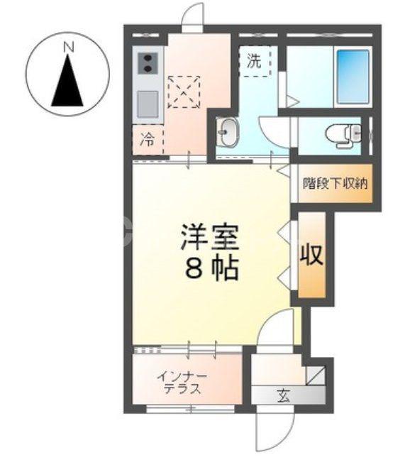 OLIVE TERRACE(1K/1階)の間取り写真