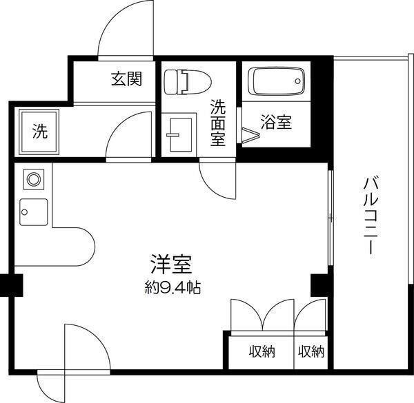 エスワンプラザ(ワンルーム/3階)の間取り写真