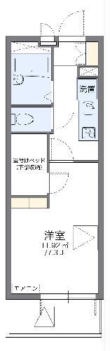 レオパレスブリエスト(1K/4階)の間取り写真