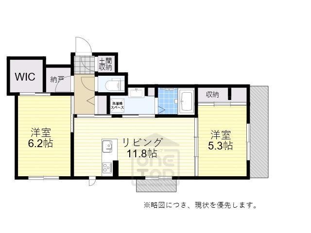 シャーメゾングラース(2LDK/3階)の間取り写真