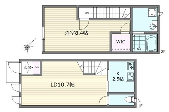 MAISON VOYAGE(1LDK/1階)の間取り写真