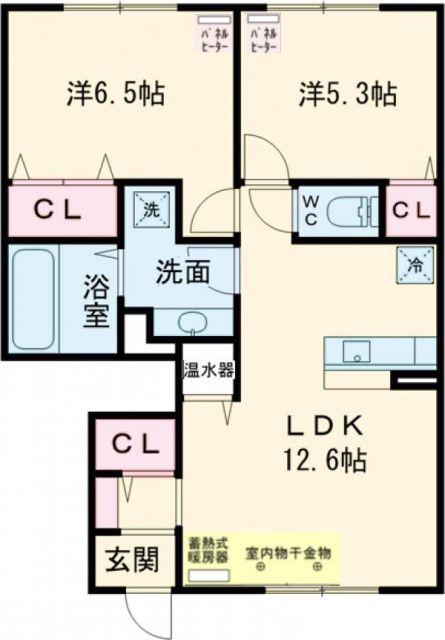 BRILLER(2LDK/1階)の間取り写真