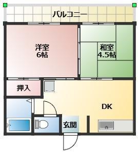 緑町 2DK(2DK/1階)の間取り写真