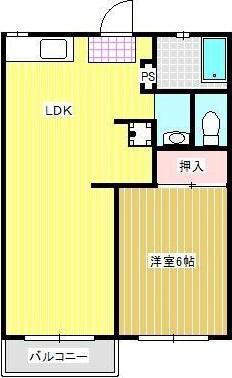 フォーブル大東(1LDK/1階)の間取り写真