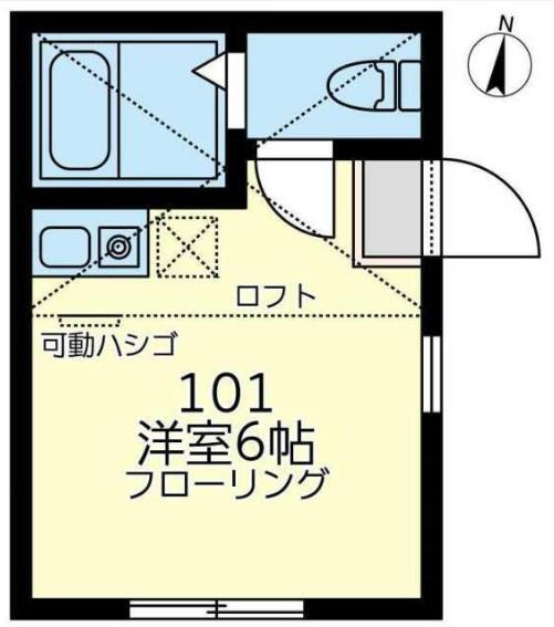 ユナイト日ノ出ルモンド(ワンルーム/1階)の間取り写真