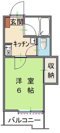 KAINA中央林間(1K/3階)の間取り写真