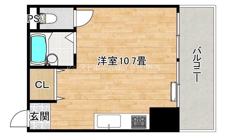 富岡ビル(ワンルーム/5階)の間取り写真