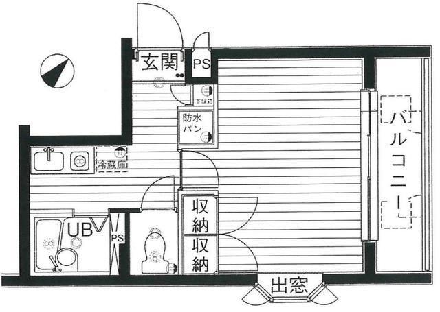 菱和パレス早稲田壱番館(1K/3階)の間取り写真