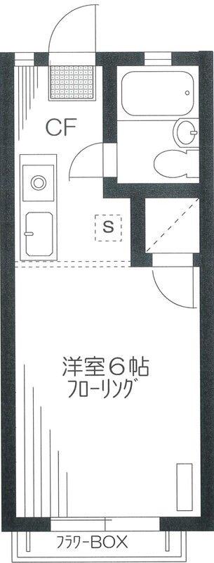 シャトル東蒲田(1K/2階)の間取り写真