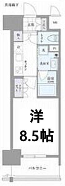 OKBアヴェニール菊井町(1K/3階)の間取り写真