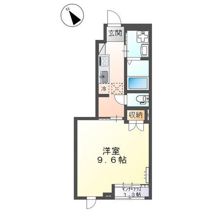 TRIANON.K(1K/1階)の間取り写真