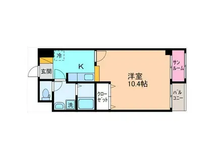 PLAZA-R(1K/2階)の間取り写真