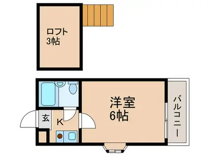 ソレイユ富士見A棟(1K/1階)の間取り写真