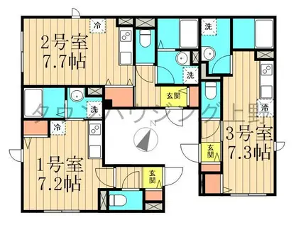 台東区花川戸計画(ワンルーム/3階)の間取り写真