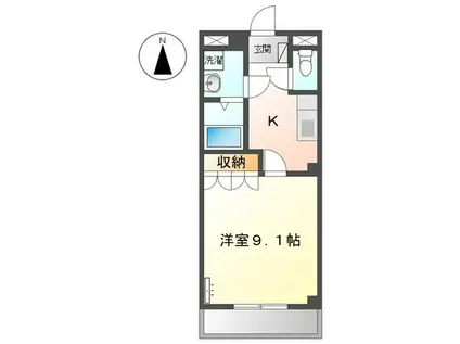 ラ・ルーチェ(1K/2階)の間取り写真