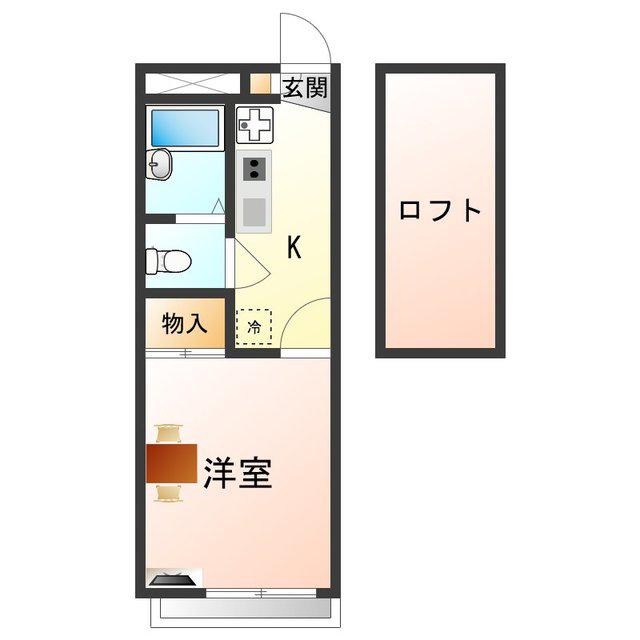 レオパレスノイヤマト(1K/3階)の間取り写真