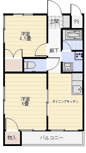 保ビル(2DK/3階)の間取り写真