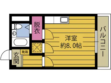 メゾン府内大橋(ワンルーム/1階)の間取り写真