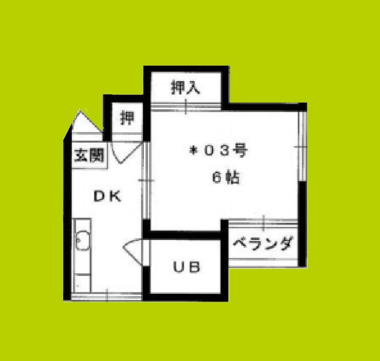アニーハイツ(1K/3階)の間取り写真